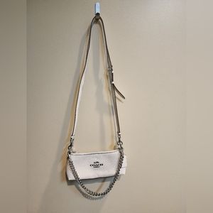 Coach white clucth double strap